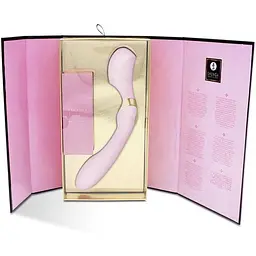 Вібромасажер Shunga Zoa Light Pink двосторонній - мініатюра 8