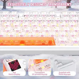 Клавіатура Attack Shark X87 Ultra RGB Meg Shark Switches Wireless (AS-6979033730236-IO) Iced Orange (G-000004501) - мініатюра 2