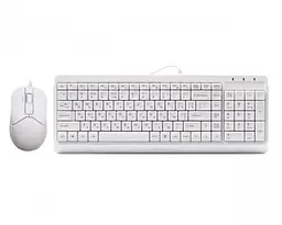 Комплект A4Tech Fstyler Sleek Multimedia Comfort F1512, білий, клавіатура+миша, USB
