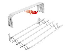 Сушарка для білизни настінна Casa Si Towel Flex 5 White (CS92196X10) (DAS302385) - мініатюра 3