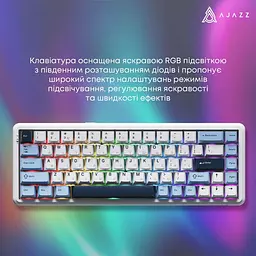 Клавіатура Ajazz AK680 MAX (8+8K) Magnetic Switch Blue White Dark Blue Keycaps (AK680-M-BWD-A) - мініатюра 9