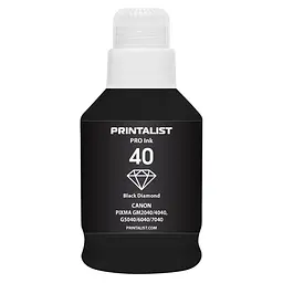 Чорнило PRINTALIST GI-40 для Canon G5040/G6040 190г Black пігментне (PL40BP)