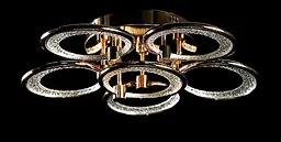 Люстра стельова LED Splendid Ray LT98120/5+1, 144W, золото, білий, сучасний стиль з пультом, димер - мініатюра 4