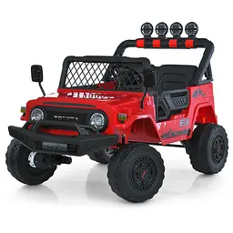 Дитячий електромобіль джип 24V7Ah 4x35W EVA шкіра MP3/USB/Bluetooth червоний (2566AEBLR-3 24V)