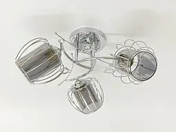 Стельова люстра на 3 плафони 91187B/3 хром