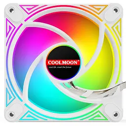 Вентилятор Coolmoon 120мм CM-DM1-W Reverse (CM-DM1-W-R) White - мініатюра 9