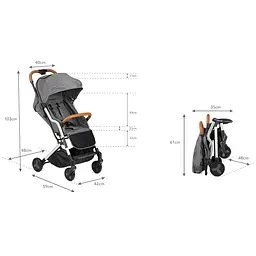 Прогулянкова коляска Kidwell Mavero Silver/Brown - мініатюра 6