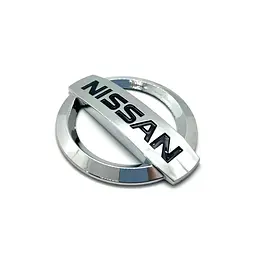 Емблема решітки задня для Nissan Хром 100х85 мм Пластик на скотчі (Завод) - мініатюра 2