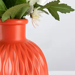 Ваза декоративна МВМ My Home, 15 см, коралова (DH-FLOWERS-09 CORAL) - мініатюра 3