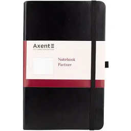 Блокнот Axent Partner Lux 125х195 мм, 96 аркушів, у клітинку, чорний (8202-01-A)
