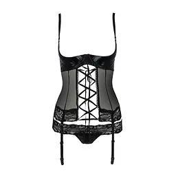 Корсет з відкритими грудьми Passion NORTH CORSet black L/XL - мініатюра 5