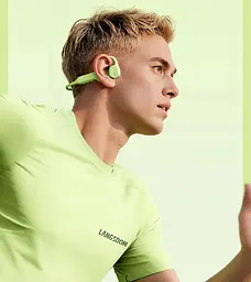 Навушники Langsdom бездротові кісткові BE14 Open-Ear для спорту з MP3 плеєром вологозахистом IP67 та до 17 годин роботи Жовтий - мініатюра 9