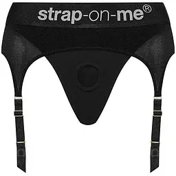 Труси для страпона з підв'язками для панчіх Strap-On-Me Rebel Harness L