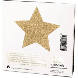 Пестіс - стикини Bijoux Indiscrets - Flash Star Gold, наклейки на соски - мініатюра 3