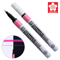Маркер Sakura Pen-Touch рожевий флуоресцентний тонкий (EXTRA FINE) 0.7 мм