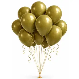 Надувні повітряні кульки Ballons 26 см (10") 100 шт наповнення повітрям або гелієм Темне золото
