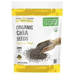 Бобові та насіння Organic Chia Seeds 340 g CGN vit0006467