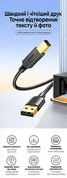 Кабель для принтера UGREEN US135 USB 2.0 USB-A - USB-B 1,5 м чорний (10350) - мініатюра 9