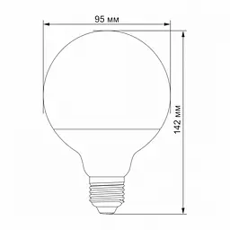 LED лампа VIDEX G95e 15W E27 4100K - мініатюра 3