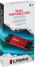 Портативний SSD Kingston 2TB USB 3.2 Gen 2 Dual USB-A R1050/W950MB/s - мініатюра 4