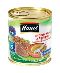 Мясное пюре Hame Говядина с языком, 100 г