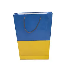 Пакет подарунковий "Патріотичний" 5044 кольоровий, великий вертикальний 39 х 25 х 8см Вид 7