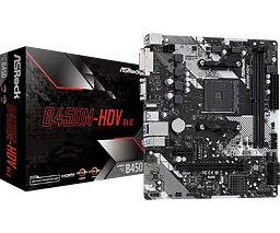 Материнська плата ASRock B450M-HDV R4.0 Socket AM4 (B450M-HDV R4.0)