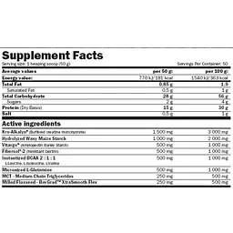 Високобілковий гейнер Amix MuscleCore OptiMass Beef Gainer лісові ягоди 2.5 кг - мініатюра 2
