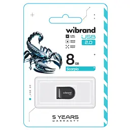 Flash Wibrand USB 2.0 Scorpio 8Gb Black - мініатюра 2
