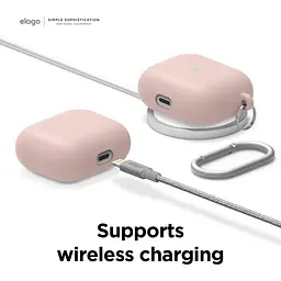 Чохол Elago Liquid Hybrid Case with Keychain Lovely Pink for AirPods 3rd Gen рожевий (EAP3RH-HANG-LPK) - мініатюра 3