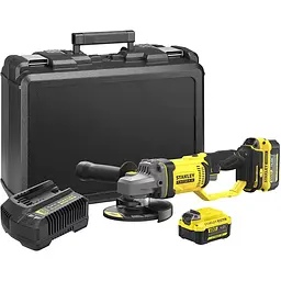 Шліфмашина кутова акумуляторна Stanley FatMax Li-Ion 18В 8500 об/хв (SFMCG400M2K-QW) - мініатюра 4