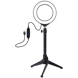 Кільцева USB LED лампа Puluz PKT3031 4.7 + настільний штатив
