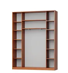 Шафа-купе тридверна MebelStar Комбо AL 3 Дзеркала 190x45x240 см Аляска білий (MBS-1702) - мініатюра 2