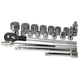 Набір насадок торцевих Ultra 3/4" 20 шт CrV Taiwan (6003182) - мініатюра 2