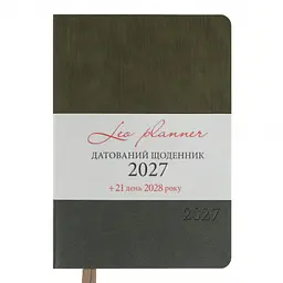 Щоденник діловий Leo Planner 2027 Velvet А5 м'який темно-зелений 368 сторінок (252721) - мініатюра 2