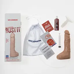 Фалоімітатор Doc Johnson The Realistic Cock ULTRASKYN Squirting 9,5 Inch Vanilla - мініатюра 4