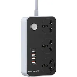 Мережевий подовжувач ColorWay 3 розетки + 4 USB QC3.0&PD Black (CW-CHU34PDB) - мініатюра 4