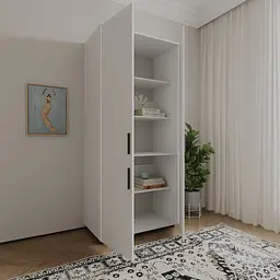 Шафа для одягу Doros Торн Білий 2 ДСП (полиці) 90х51.6х200 (44900436) - мініатюра 6
