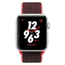 Тканинний ремінець Watchbands Nylon для Apple Watch 42mm - чорно-червоний (WB103NYLONBANDBRED) - мініатюра 3