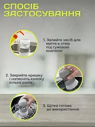 Економна щітка з дозатором мийного засобу та підставкою, сіра (4487492273) - мініатюра 4