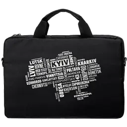 Сумка для ноутбука Vinga 15.6" NB1502 Black, white print (NB1502UWBK) - мініатюра 4