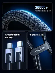Кабель UGREEN L513 USB-C - USB-C PD 3.1 240 Вт 2 м чорний (45068) - мініатюра 4