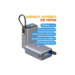 Батарея універсальна Sigma X-power SI25A5QLX 25000mAh, 100W (4827798848715) - мініатюра 5