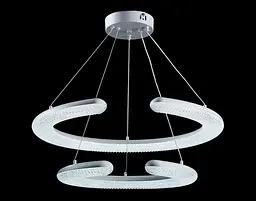 Люстра стельова LED Splendid Ray L110/600+400/2, 2 лампи, білий, регульована висота 30-130 см - мініатюра 2