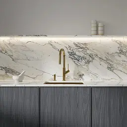 Змішувач для кухні з витяжним виливом Omnires Bend brushed brass (BE6455BSB) матова латунь - мініатюра 3
