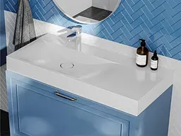 Умивальник Miraggio VIOLA 1000 L (0002658) Miramarble, Глянцевий, Накладний/Підвісний/Врізний, Білий - мініатюра 8