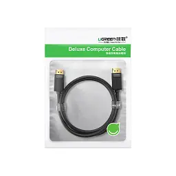 Кабель мультимедійний DisplayPort M to DisplayPort M 1.0m DP102 black Ugreen (10244) - мініатюра 2