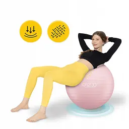 М'яч для фітнесу (фітбол) 4FIZJO 85 см Anti-Burst Pink (P-5907739317421) - мініатюра 6