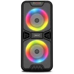 Портативна колонка BKK B86 Акустична система 20 Вт 2 x 4" RGB підсвічування 3000 мАг TF Card Чорний