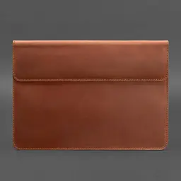 Шкіряний чохол-конверт BlankNote на магнітах для MacBook 14 Світло-коричневий Crazy Horse - мініатюра 4